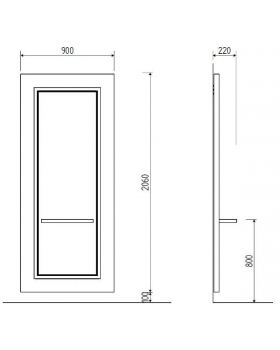 Зеркало парикмахерское "DECOR"