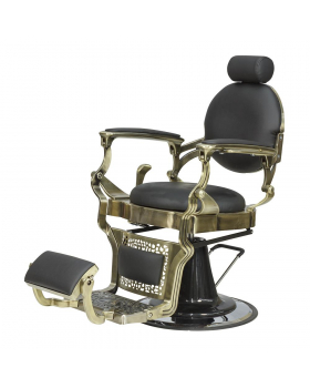 Кресло мужское барбер "Ричард" каркас медного цвета