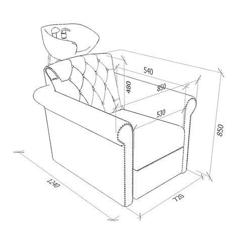 Мужская мойка барбер "Vilnius"