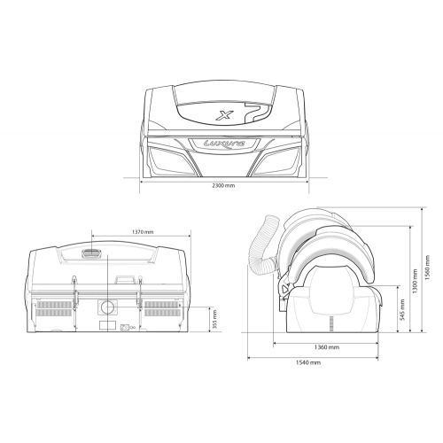 Горизонтальный солярий "Luxura X7 42 SLI INTENSIVE"